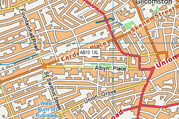 AB10 1XL map - OS VectorMap District (Ordnance Survey)