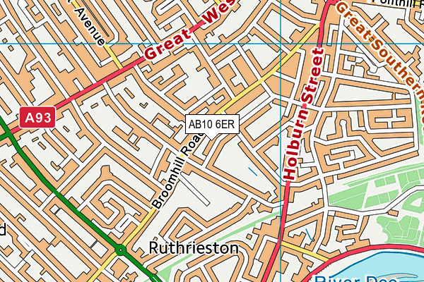 AB10 6ER map - OS VectorMap District (Ordnance Survey)