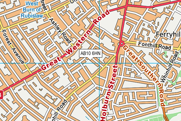 AB10 6HN map - OS VectorMap District (Ordnance Survey)