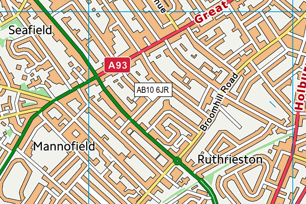 AB10 6JR map - OS VectorMap District (Ordnance Survey)