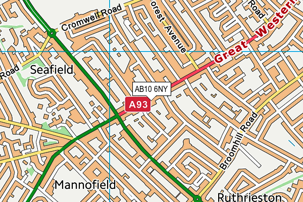 AB10 6NY map - OS VectorMap District (Ordnance Survey)