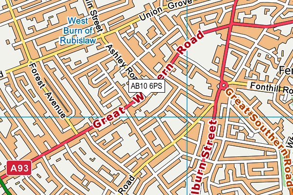 AB10 6PS map - OS VectorMap District (Ordnance Survey)