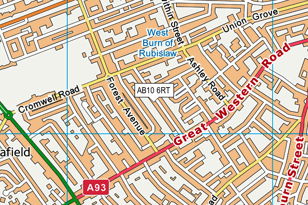 AB10 6RT map - OS VectorMap District (Ordnance Survey)