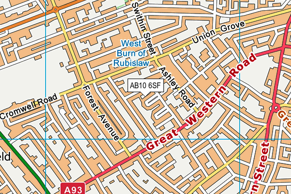 AB10 6SF map - OS VectorMap District (Ordnance Survey)