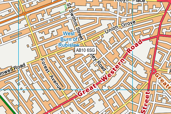 AB10 6SG map - OS VectorMap District (Ordnance Survey)