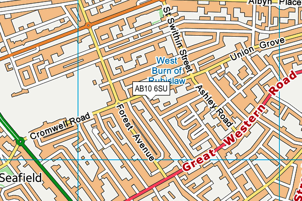 AB10 6SU map - OS VectorMap District (Ordnance Survey)
