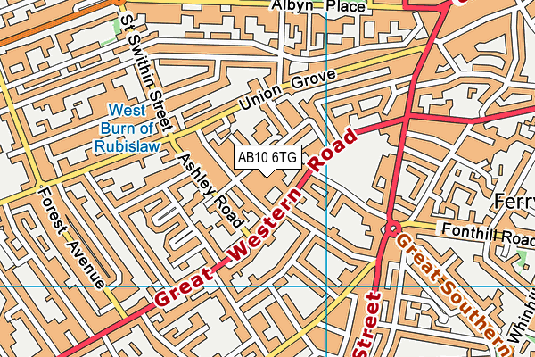 AB10 6TG map - OS VectorMap District (Ordnance Survey)