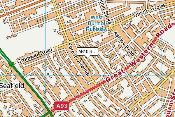 AB10 6TJ map - OS VectorMap District (Ordnance Survey)