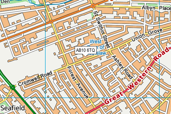 AB10 6TQ map - OS VectorMap District (Ordnance Survey)
