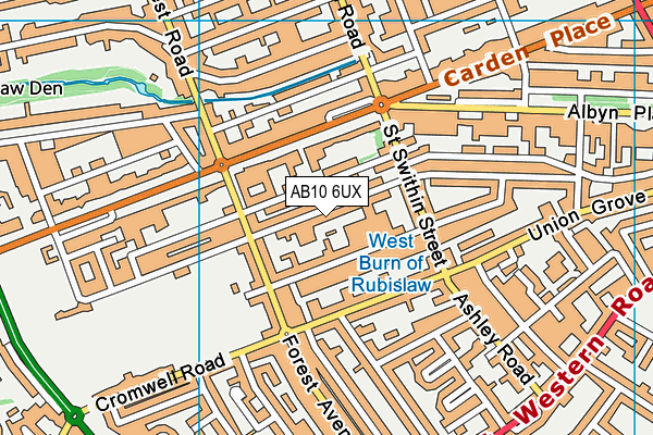 AB10 6UX map - OS VectorMap District (Ordnance Survey)