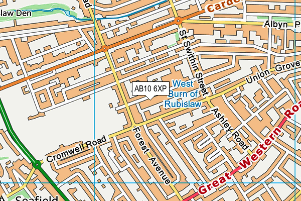 AB10 6XP map - OS VectorMap District (Ordnance Survey)