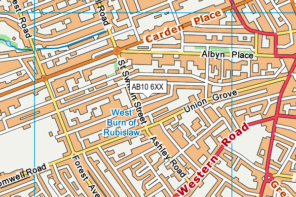 AB10 6XX map - OS VectorMap District (Ordnance Survey)