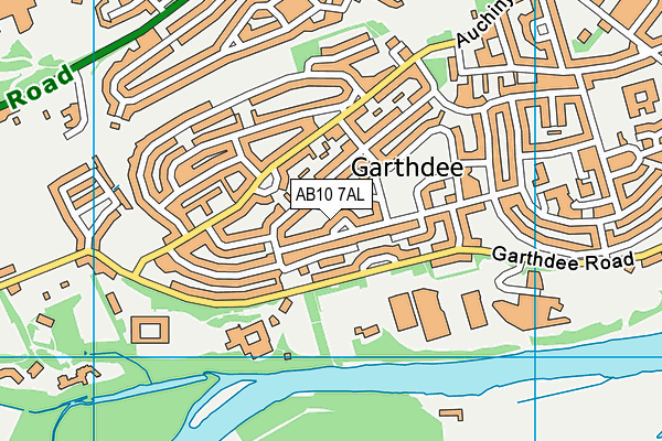 AB10 7AL map - OS VectorMap District (Ordnance Survey)