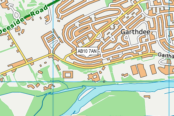 AB10 7AN map - OS VectorMap District (Ordnance Survey)