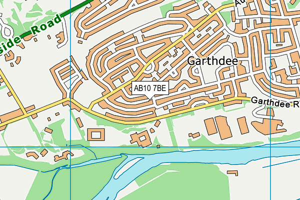 AB10 7BE map - OS VectorMap District (Ordnance Survey)