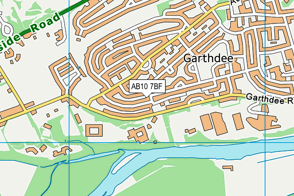 AB10 7BF map - OS VectorMap District (Ordnance Survey)