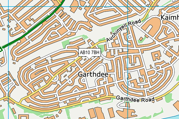 AB10 7BH map - OS VectorMap District (Ordnance Survey)
