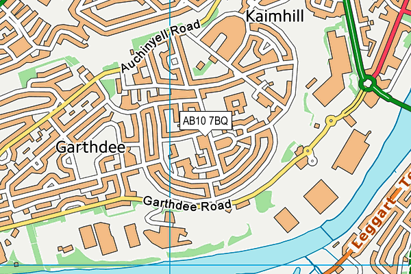 AB10 7BQ map - OS VectorMap District (Ordnance Survey)
