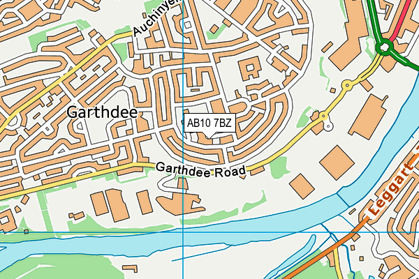 AB10 7BZ map - OS VectorMap District (Ordnance Survey)