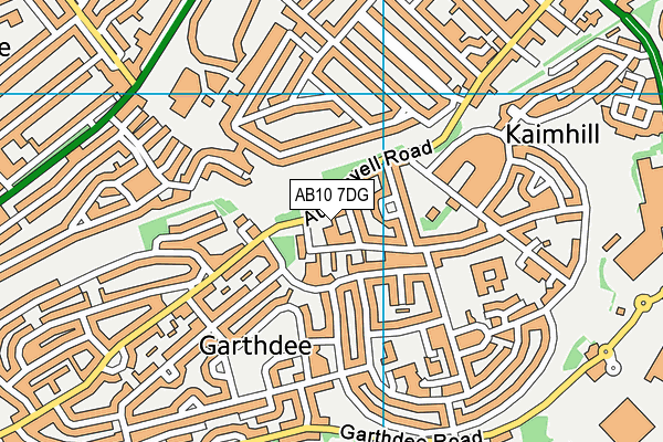 AB10 7DG map - OS VectorMap District (Ordnance Survey)