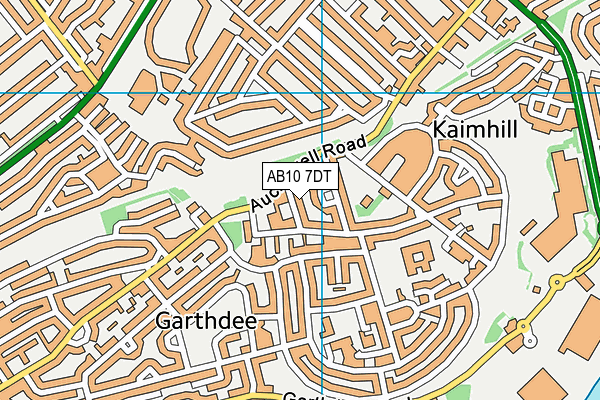AB10 7DT map - OS VectorMap District (Ordnance Survey)