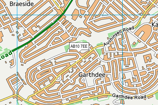 AB10 7EE map - OS VectorMap District (Ordnance Survey)