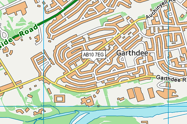 AB10 7EG map - OS VectorMap District (Ordnance Survey)