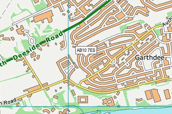 AB10 7ES map - OS VectorMap District (Ordnance Survey)