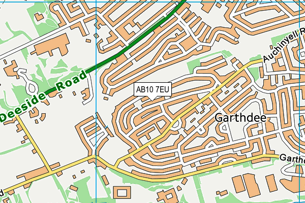 AB10 7EU map - OS VectorMap District (Ordnance Survey)