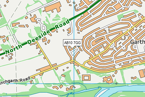 AB10 7GG map - OS VectorMap District (Ordnance Survey)