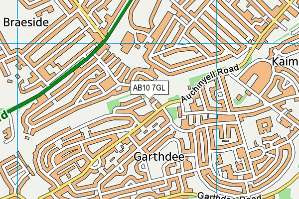 AB10 7GL map - OS VectorMap District (Ordnance Survey)