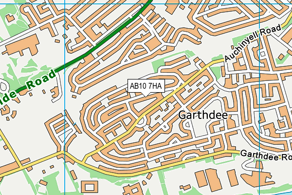 AB10 7HA map - OS VectorMap District (Ordnance Survey)