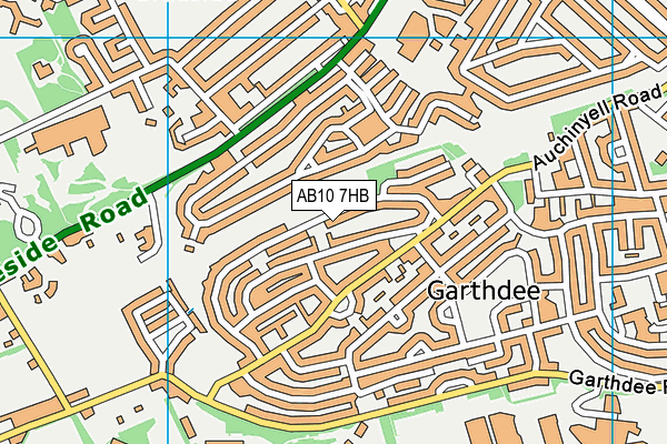 AB10 7HB map - OS VectorMap District (Ordnance Survey)