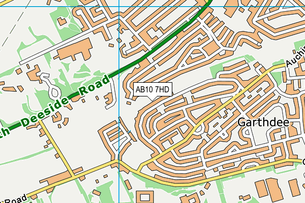 AB10 7HD map - OS VectorMap District (Ordnance Survey)