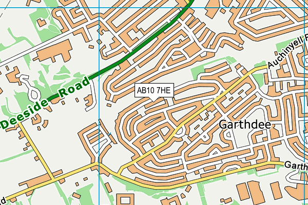 AB10 7HE map - OS VectorMap District (Ordnance Survey)