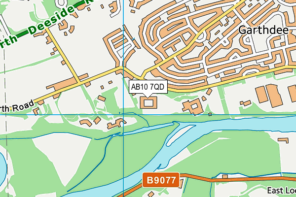 AB10 7QD map - OS VectorMap District (Ordnance Survey)