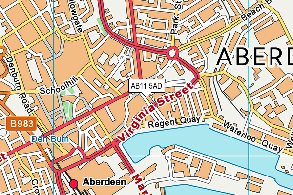 AB11 5AD map - OS VectorMap District (Ordnance Survey)