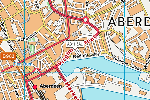 AB11 5AL map - OS VectorMap District (Ordnance Survey)