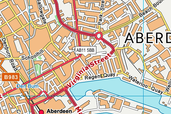 AB11 5BB map - OS VectorMap District (Ordnance Survey)