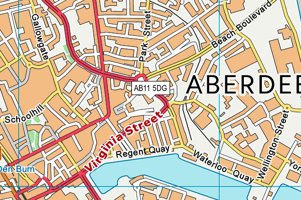 AB11 5DG map - OS VectorMap District (Ordnance Survey)