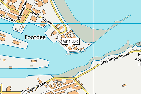 AB11 5DR map - OS VectorMap District (Ordnance Survey)