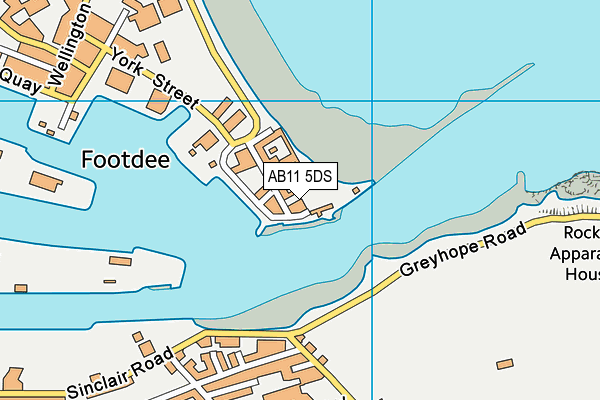 AB11 5DS map - OS VectorMap District (Ordnance Survey)