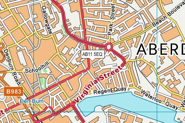 AB11 5EQ map - OS VectorMap District (Ordnance Survey)