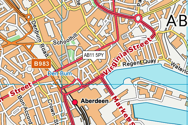 AB11 5PY map - OS VectorMap District (Ordnance Survey)