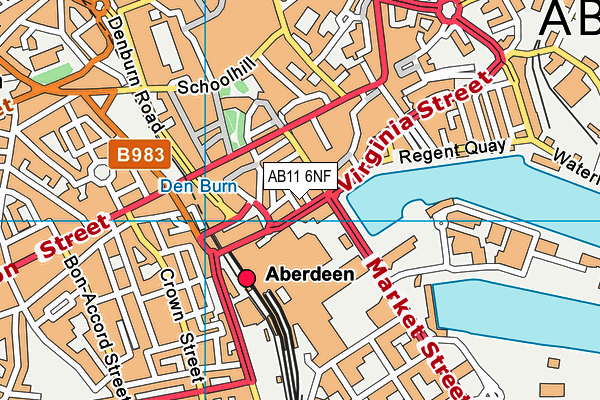 AB11 6NF map - OS VectorMap District (Ordnance Survey)