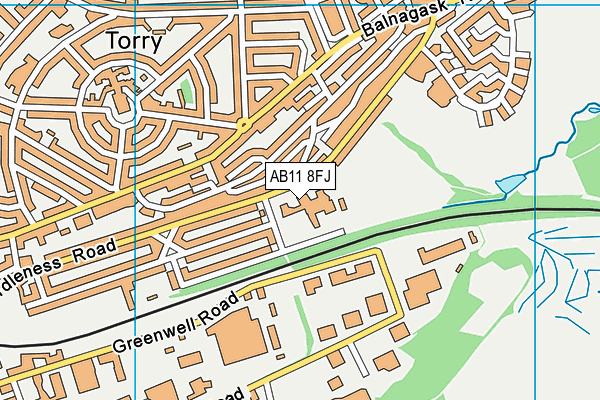 AB11 8FJ map - OS VectorMap District (Ordnance Survey)