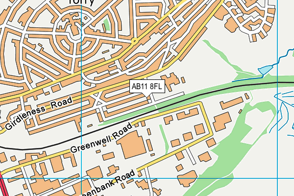 AB11 8FL map - OS VectorMap District (Ordnance Survey)