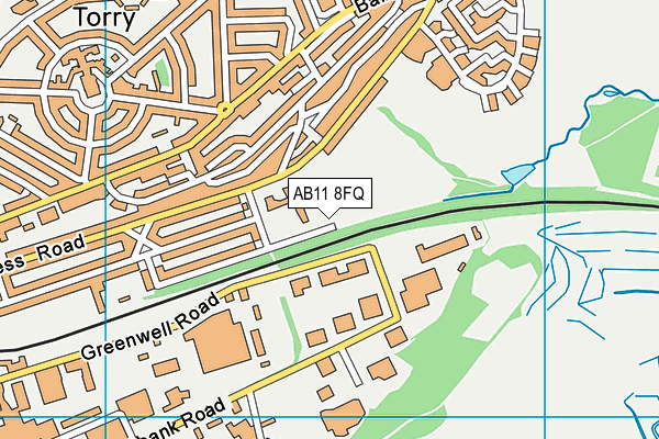 AB11 8FQ map - OS VectorMap District (Ordnance Survey)