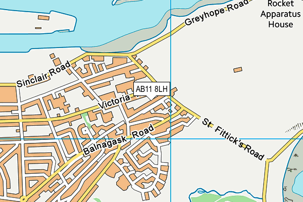 AB11 8LH map - OS VectorMap District (Ordnance Survey)