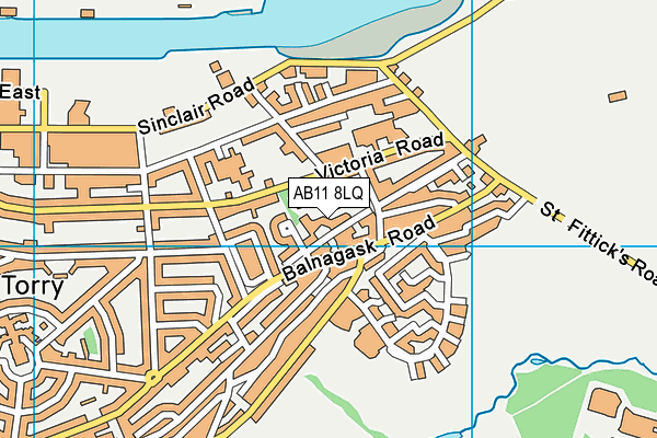 AB11 8LQ map - OS VectorMap District (Ordnance Survey)